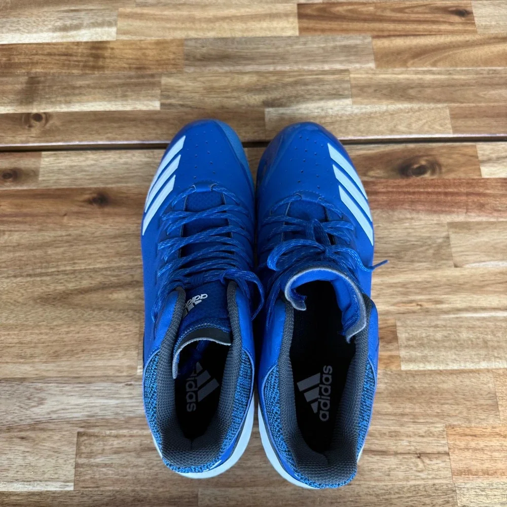 Adidas Afterburner 4 Metal Baseball Cleats Royal Blue White CG5177 Mens 12.5
